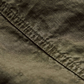 Linen Utility Mini Skirt - Army Green