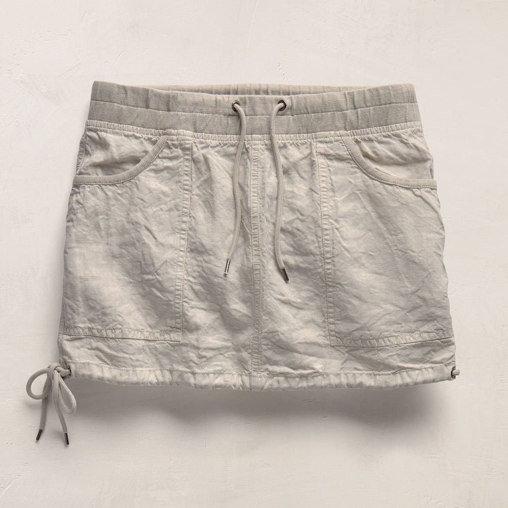 Linen Utility Mini Skirt - Salt Pigment
