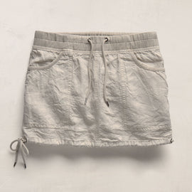 Linen Utility Mini Skirt - Salt Pigment