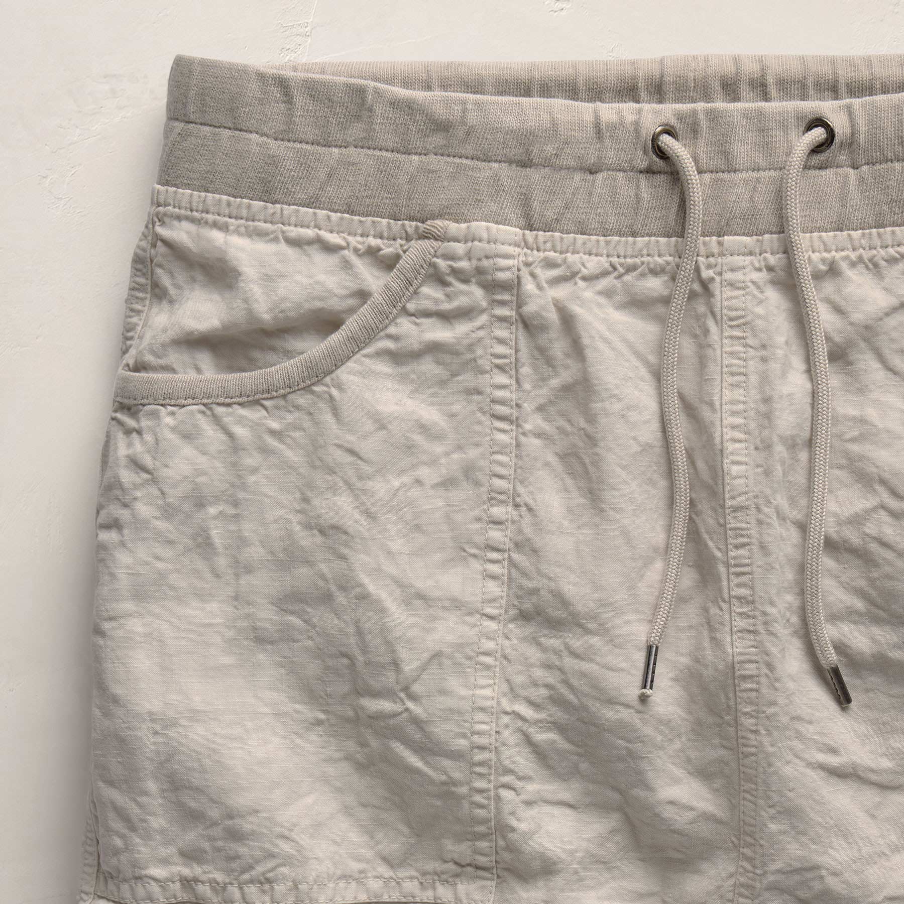 Linen Utility Mini Skirt - Salt Pigment