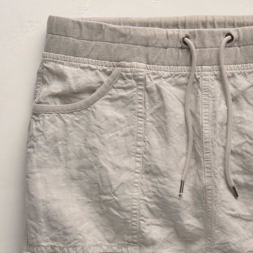 Linen Utility Mini Skirt - Salt Pigment