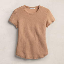 Sheer Slub Crew Neck Tee - Blush
