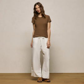 Sheer Slub Crew Neck Tee in Cocoa | James Perse Los Angeles