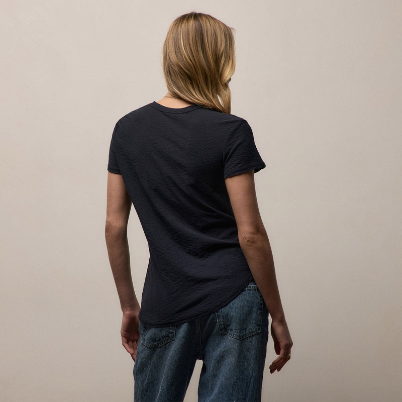 Sheer Slub Crew Neck Tee in Deep | James Perse Los Angeles