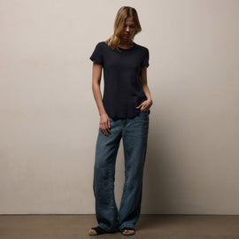 Sheer Slub Crew Neck Tee in Deep | James Perse Los Angeles