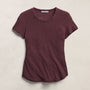 Sheer Slub Crew Neck Tee in Dark Plum | James Perse Los Angeles