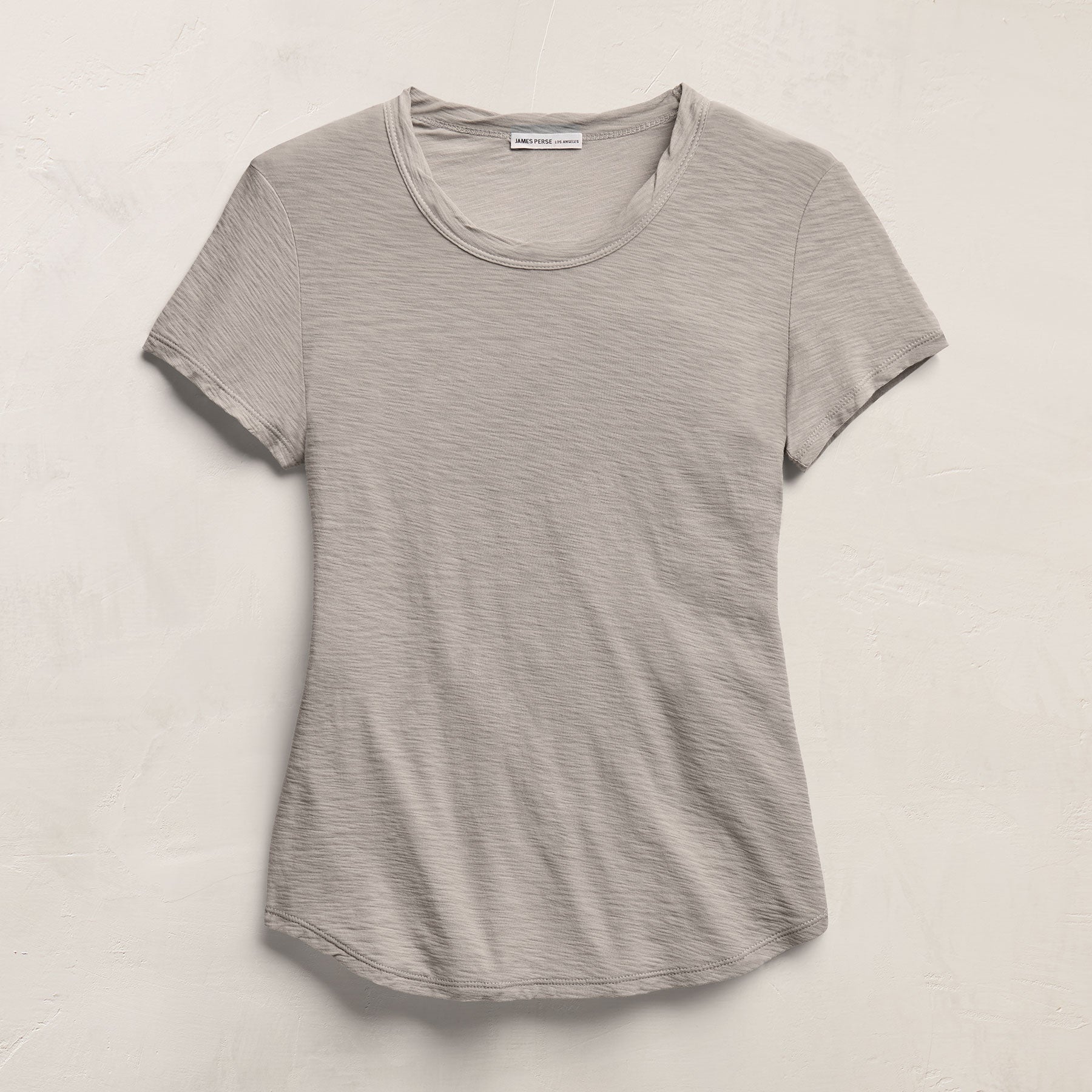 Sheer Slub Crew Neck Tee in Fog | James Perse Los Angeles