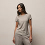 Sheer Slub Crew Neck Tee in Fog | James Perse Los Angeles