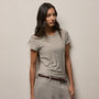 Sheer Slub Crew Neck Tee in Fog | James Perse Los Angeles