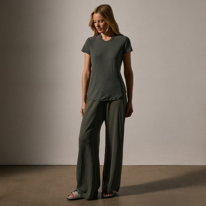 Sheer Slub Crew Neck Tee in Granite | James Perse Los Angeles