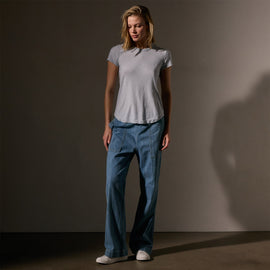 Sheer Slub Crew Neck Tee in Grey Glacier | James Perse Los Angeles