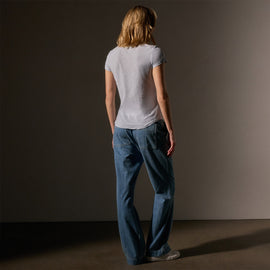 Sheer Slub Crew Neck Tee in Grey Glacier | James Perse Los Angeles