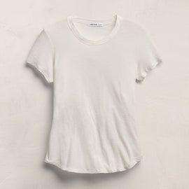 Sheer Slub Crew Neck Tee in Off White | James Perse Los Angeles