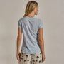 Sheer Slub Crew Neck Tee in Pale Azul | James Perse Los Angeles