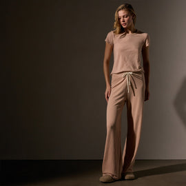 Sheer Slub Crew Neck Tee  in Rose Nude | James Perse Los Angeles