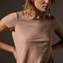 Sheer Slub Crew Neck Tee  in Rose Nude | James Perse Los Angeles