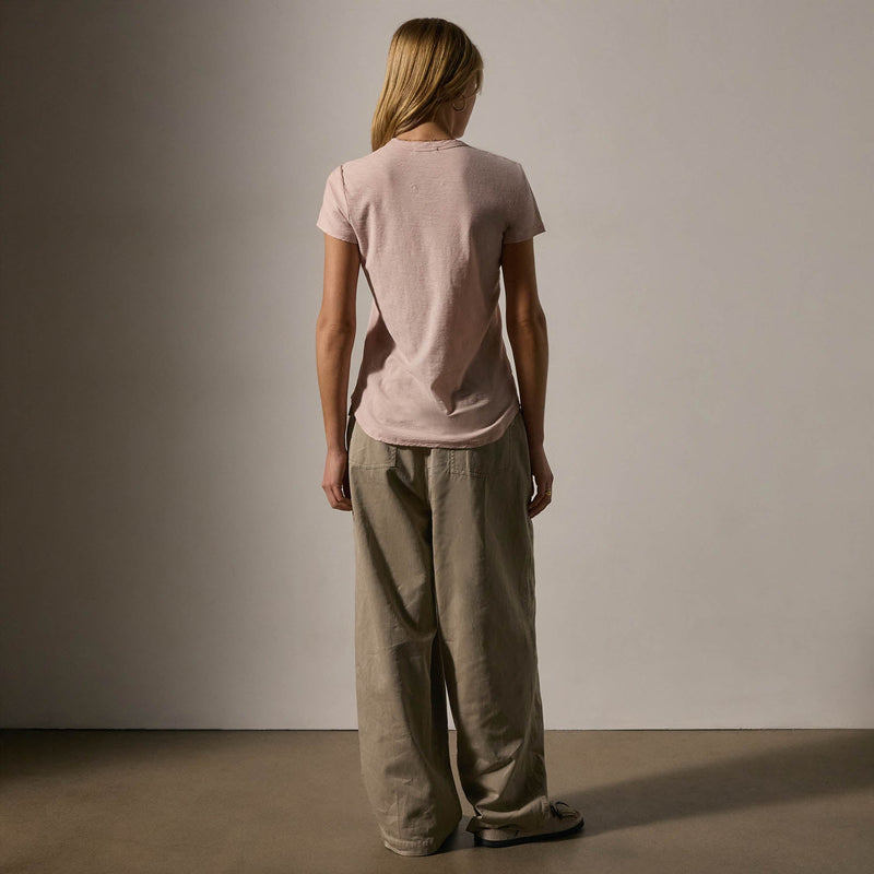 Sheer Slub Crew Neck Tee in Rosewater | James Perse Los Angeles
