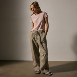 Sheer Slub Crew Neck Tee in Rosewater | James Perse Los Angeles