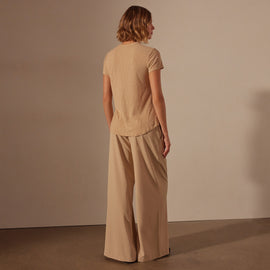 Sheer Slub Crew Neck Tee in Sand Dune | James Perse Los Angeles