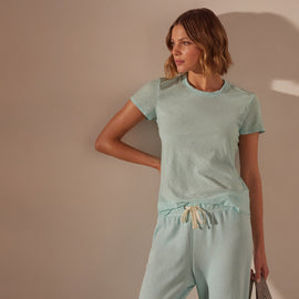 Sheer Slub Crew Neck Tee in Taffy Pigment | James Perse Los Angeles