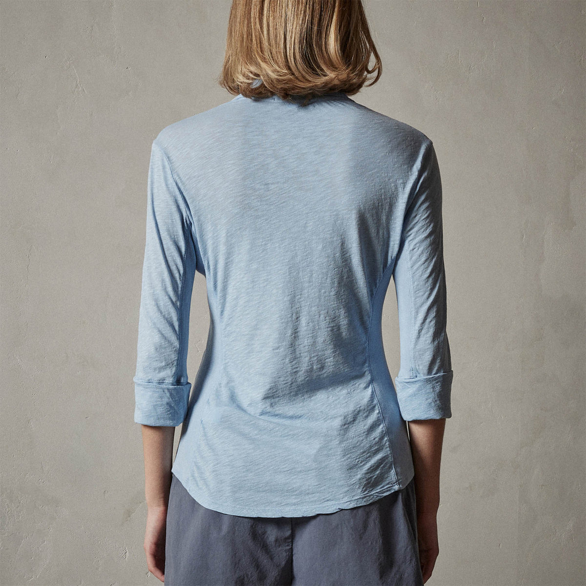 Sheer Slub Side Panel Shirt in Delta | James Perse Los Angeles