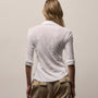 Sheer Slub Side Panel Shirt in White | James Perse Los Angeles