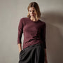 Sheer Slub Long Sleeve Crew in Cordova | James Perse Los Angeles