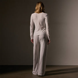 Sheer Slub Long Sleeve Crew  in Light Mist | James Perse Los Angeles