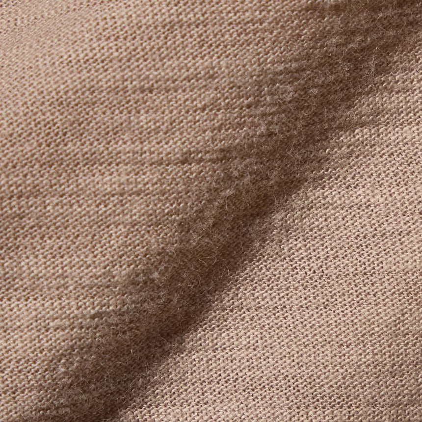 Sheer Slub Long Sleeve Crew in Light Tan | James Perse Los Angeles