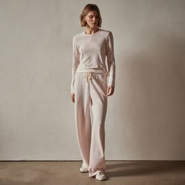 Sheer Slub Long Sleeve Crew in Zephyr | James Perse Los Angeles