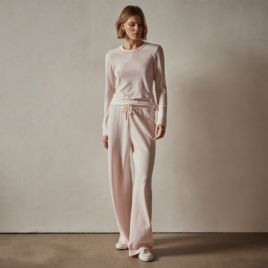 Sheer Slub Long Sleeve Crew in Zephyr | James Perse Los Angeles