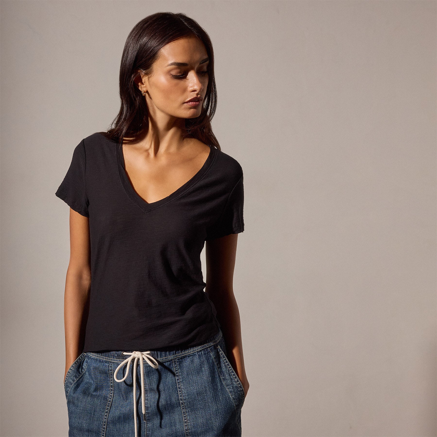 トップス Studio Doe V-neck Tencel Sheer Shirt S/M トップス Studio Doe V-neck Tencel Sheer Shirt S/M Musuos