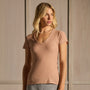 Sheer Slub V Neck - Blush | James Perse Los Angeles