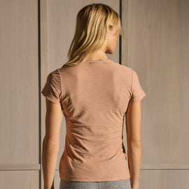 Sheer Slub V Neck - Blush | James Perse Los Angeles