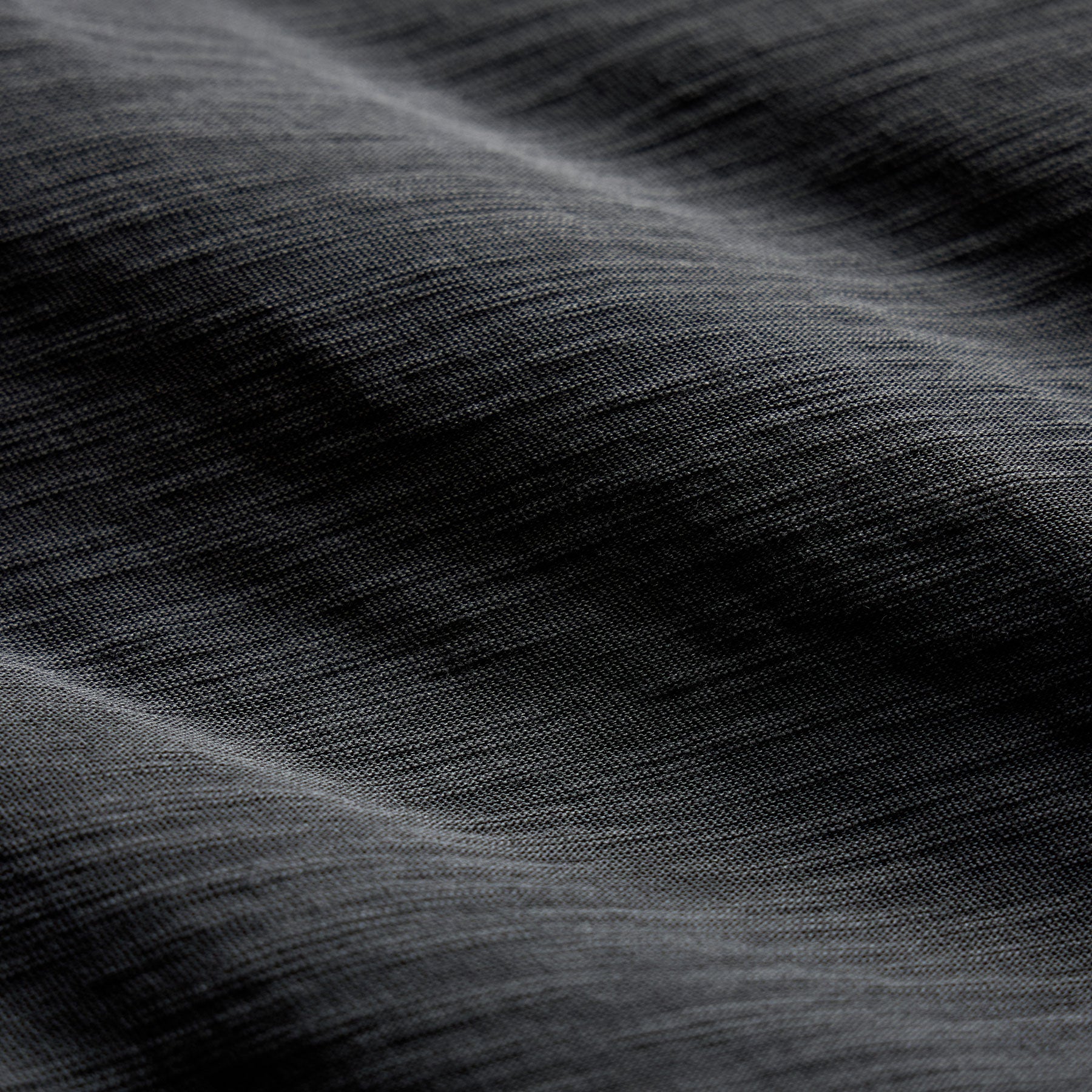 Sheer Slub V Neck - Blue Noir
