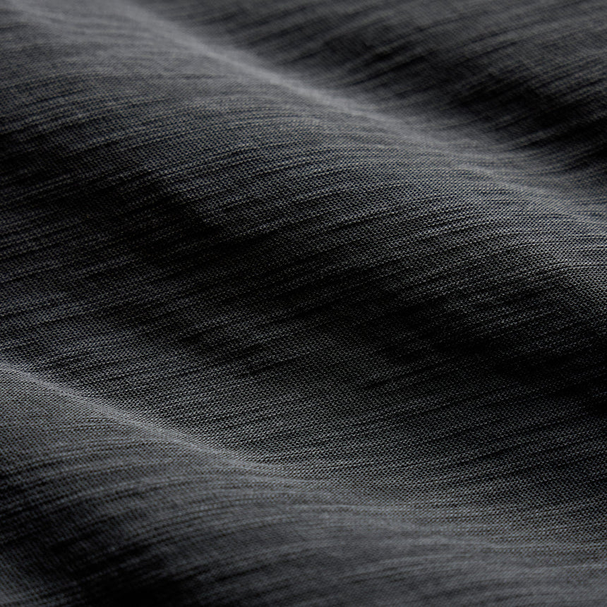 Sheer Slub V Neck - Blue Noir