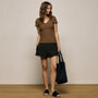 Sheer Slub V Neck in Cocoa | James Perse Los Angeles