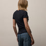 Sheer Slub Casual V Neck in Deep | James Perse Los Angeles