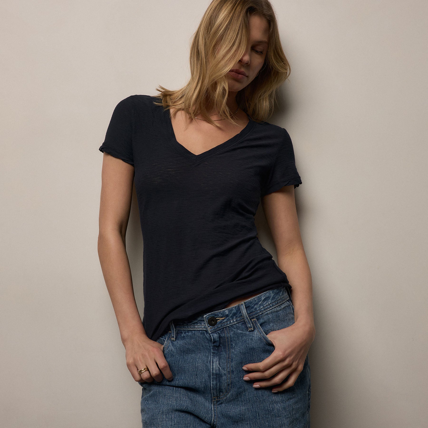 Sheer Slub V Neck from James Perse - $90