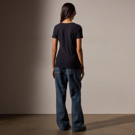 Sheer Slub Casual V Neck in Deep | James Perse Los Angeles