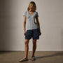 Sheer Slub Casual V Neck in Grey Sky | James Perse Los Angeles