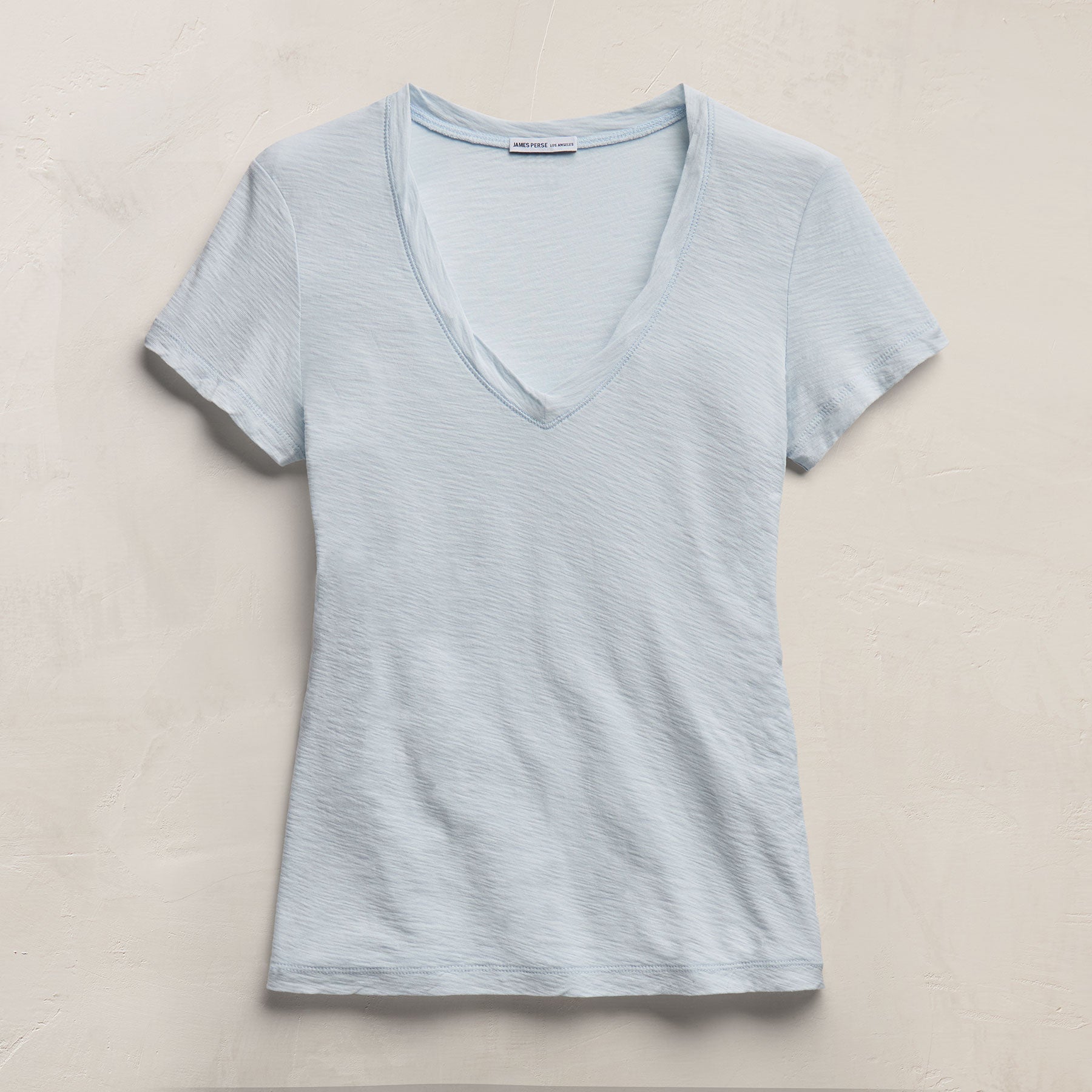 Sheer Slub Casual V Neck in Memory | James Perse Los Angeles