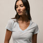 Sheer Slub Casual V Neck in Memory | James Perse Los Angeles