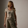 Sheer Slub Casual V Neck in Overcast | James Perse Los Angeles
