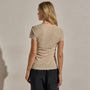 Sheer Slub V Neck in Stone | James Perse Los Angeles