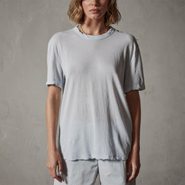 Crepe Jersey Overiszed Short Sleeve Crew in Memory | James Perse Los Angeles