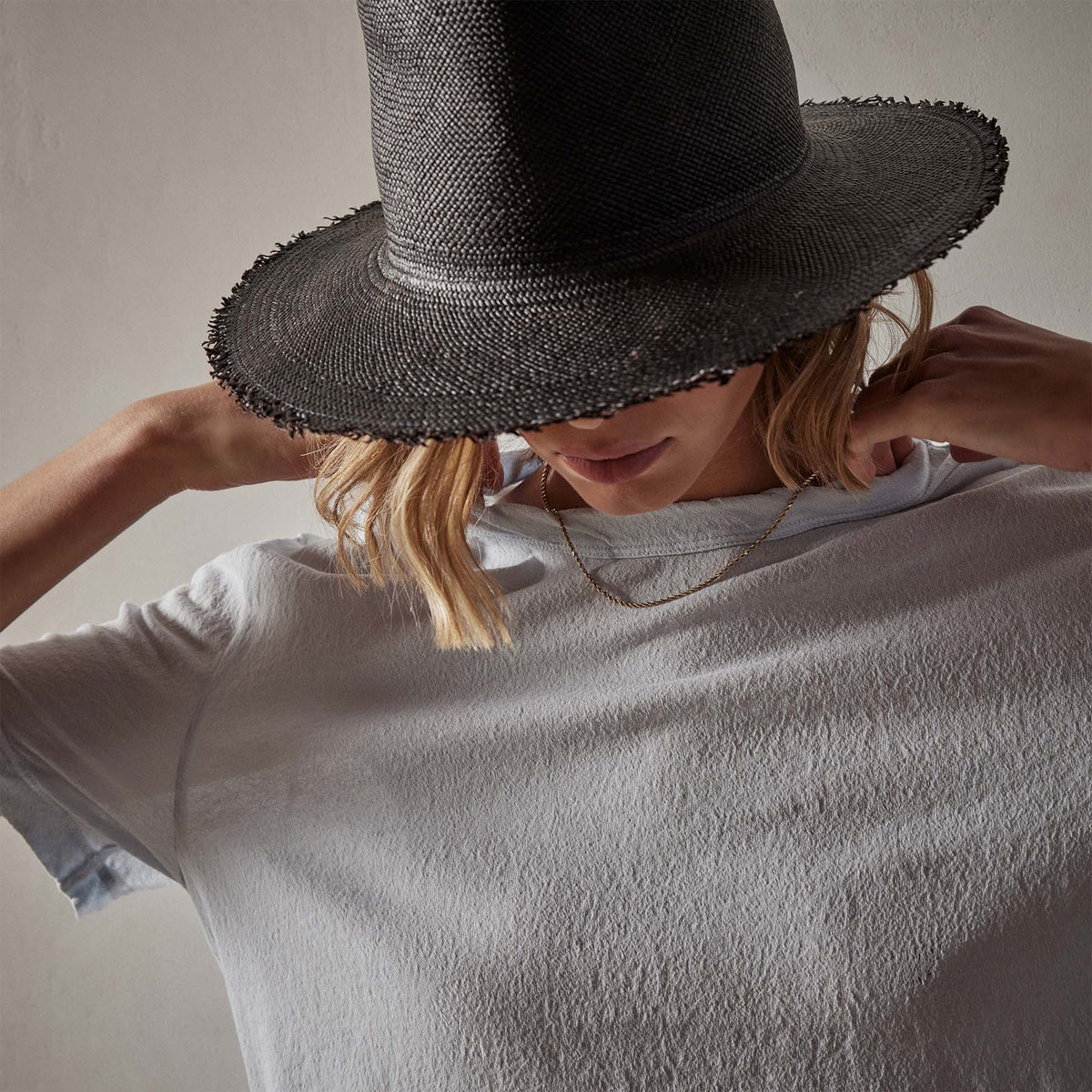 Crepe Jersey Overiszed Short Sleeve Crew in Memory | James Perse Los Angeles