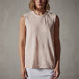 Crepe Jersey Muscle Crew in Nougat | James Perse Los Angeles