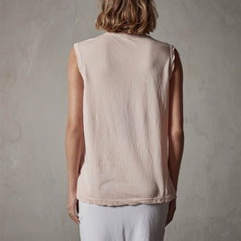 Crepe Jersey Muscle Crew in Nougat | James Perse Los Angeles