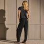 Cashmere Cuffed Pant - Black | James Perse Los Angeles